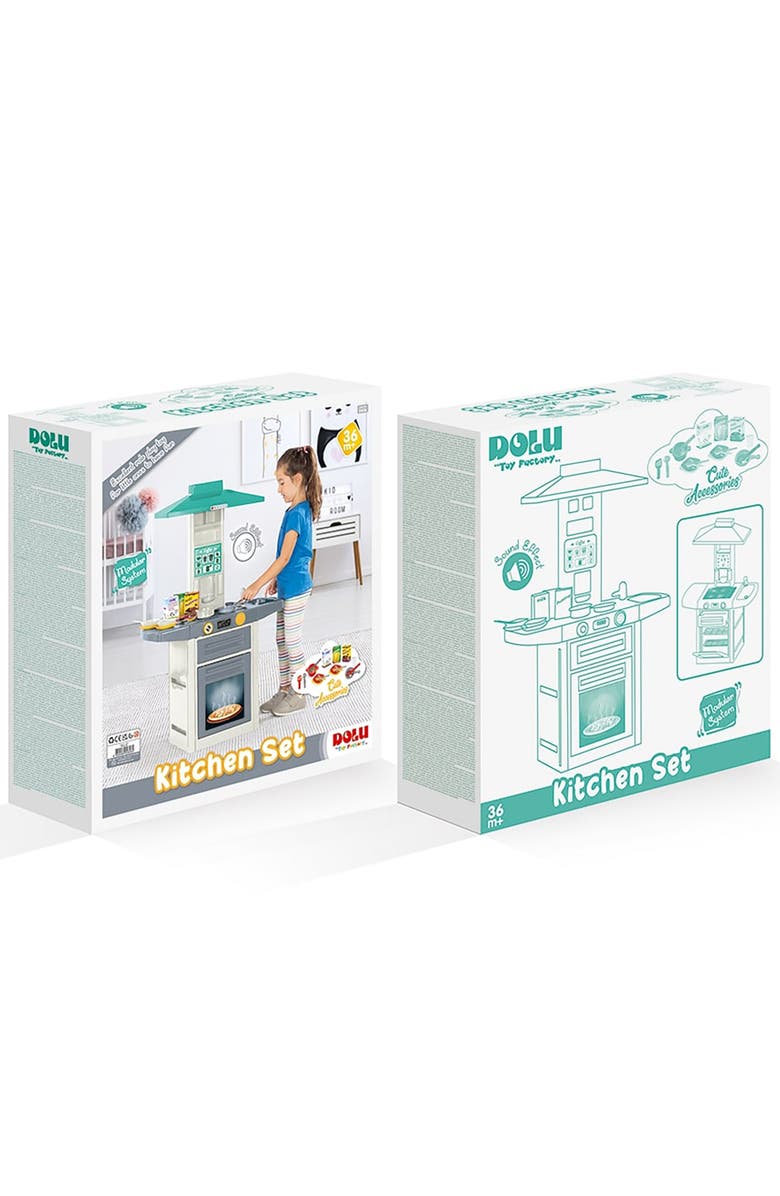 Dolu Kitchen Set, 20 Piece Toy Cooking Center, Pretend Play, Alternate, color, Multicolored