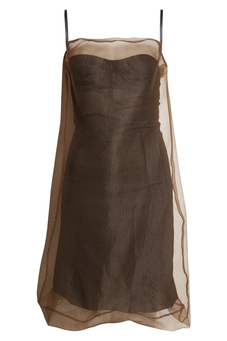 Piccolo Paradiso Organza Dress, Alternate, color, BROWN