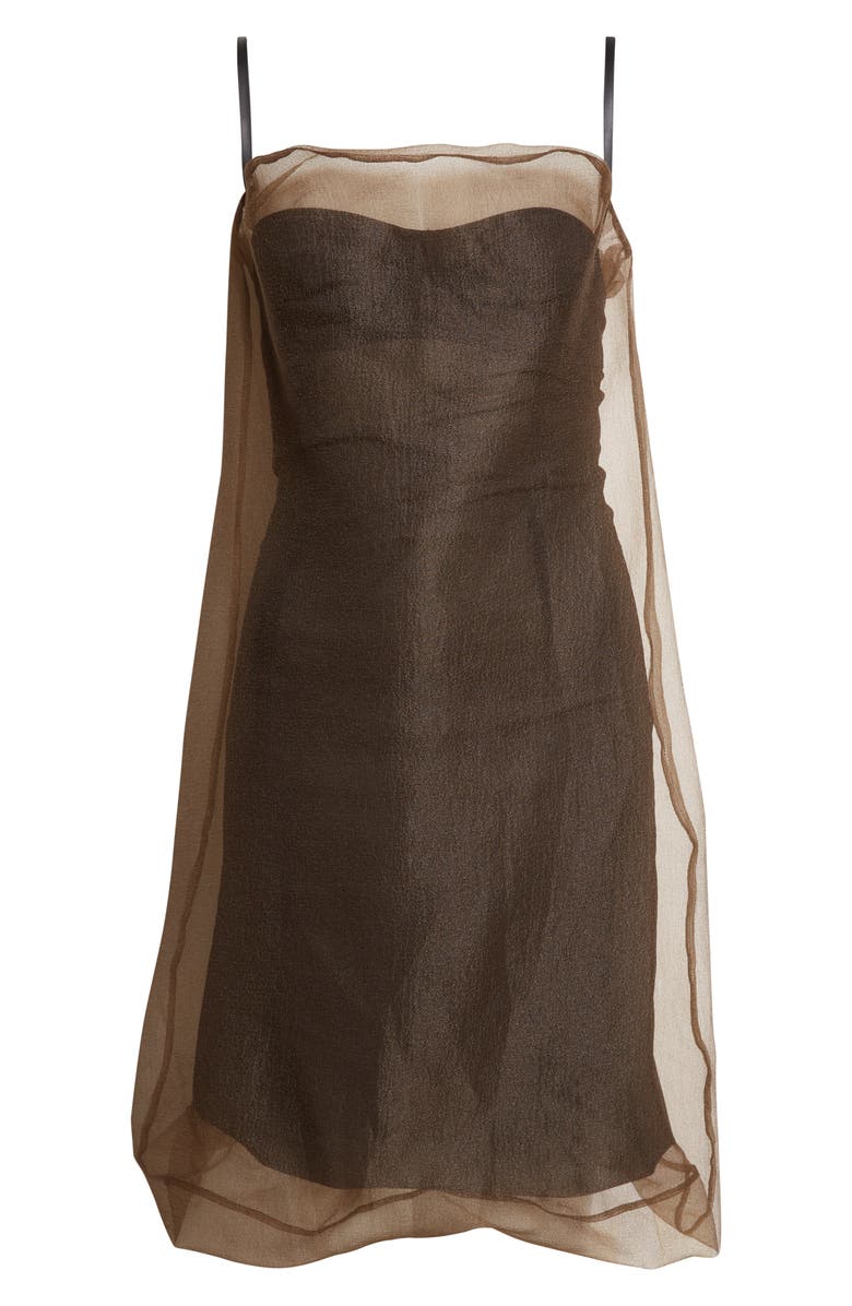 Magliano Piccolo Paradiso Organza Dress, Alternate, color, Brown