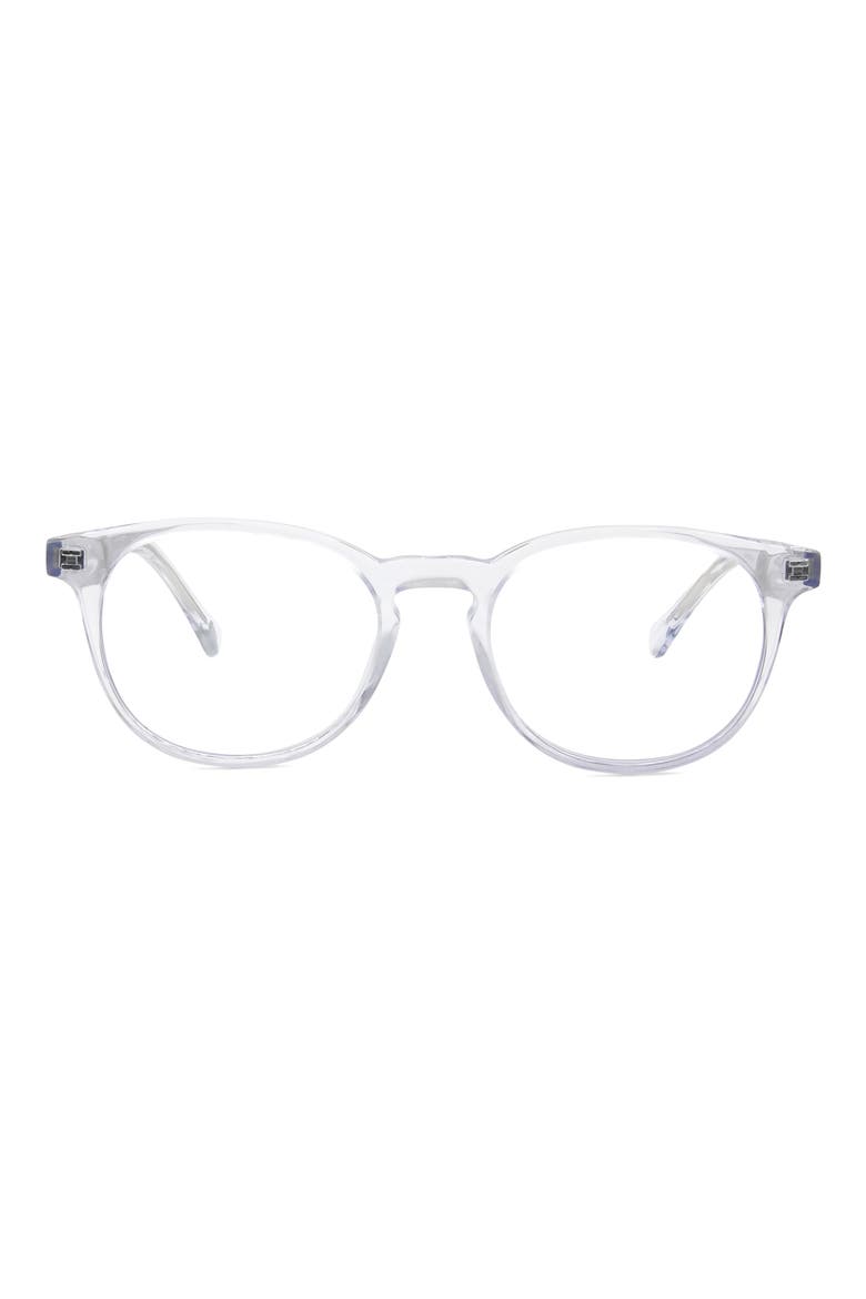 Roebling 49mm Round Blue Light Glasses, Main, color, PANORAMA/ CLEAR