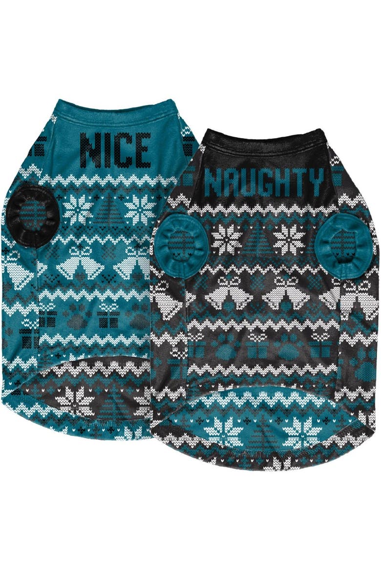 Jacksonville Jaguars Reversible Holiday Dog Sweater, Alternate, color, Black