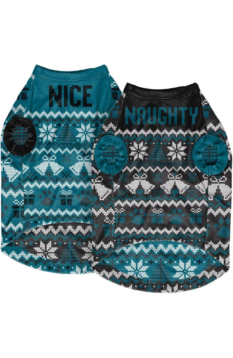 FOCO Jacksonville Jaguars Reversible Holiday Dog Sweater, Alternate, color, 