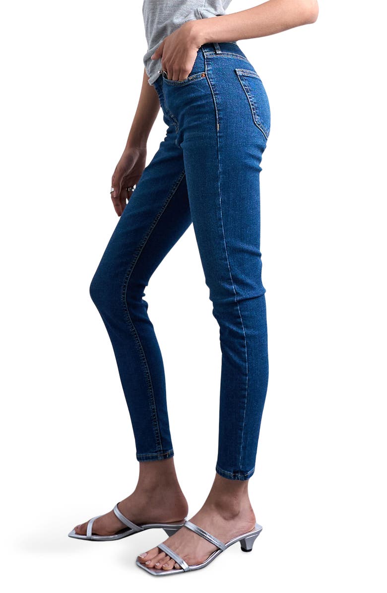 Topshop Jamie High Waist Skinny Jeans, Alternate, color, Blue