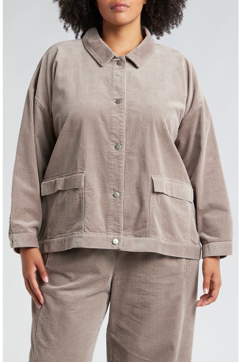 Classic Collar Corduroy Jacket, Alternate, color, TAUPE