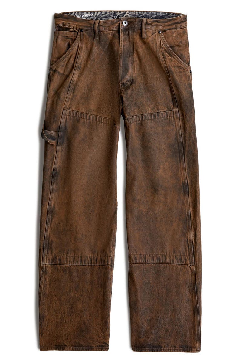 G-STAR Contor 3D Loose Carpenter Jeans, Alternate, color, Faded Cognac Skin