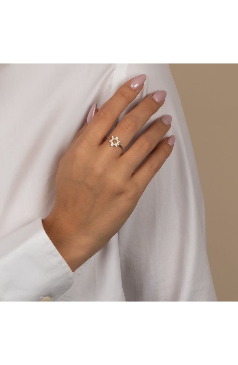 BY ADINA EDEN Pave Star Of David Ring, Alternate, color, 
