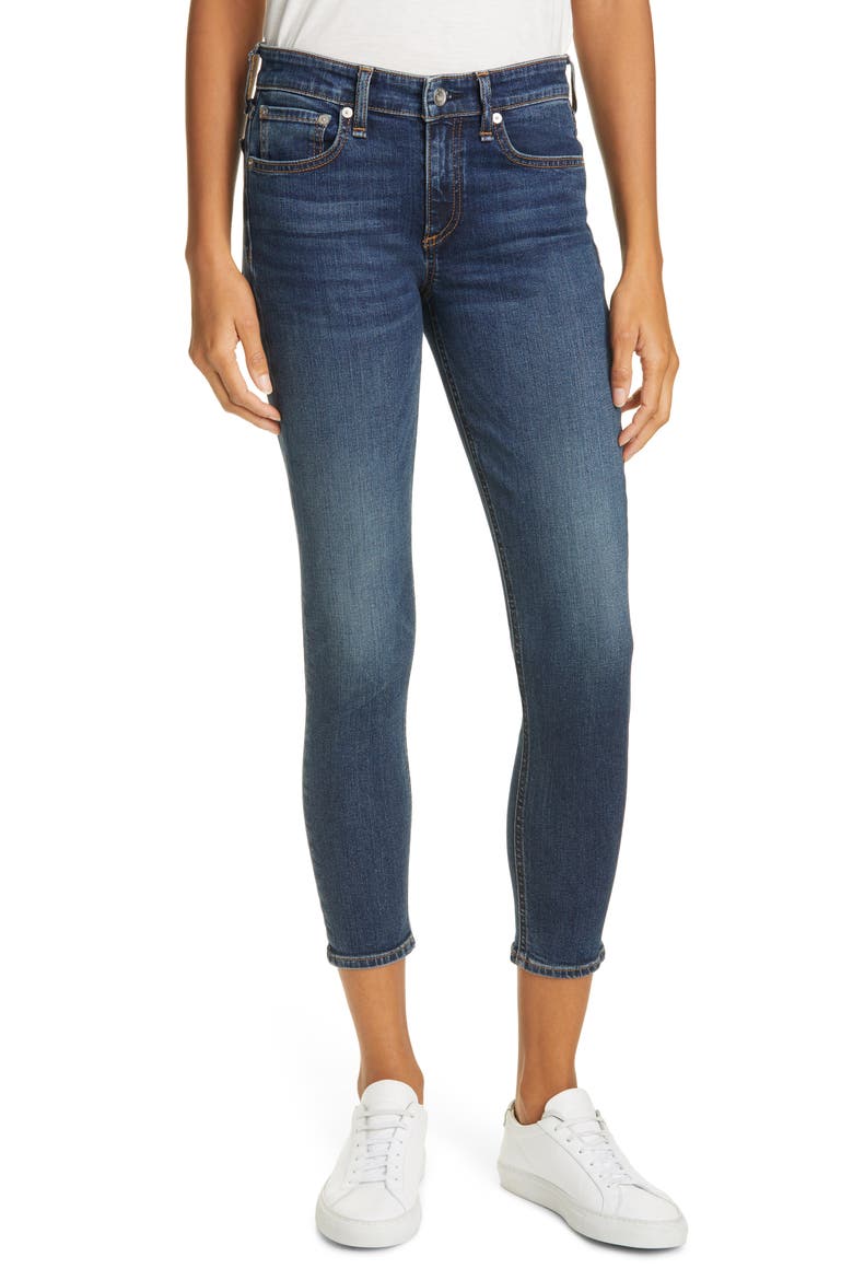 Cate High Waist Crop Skinny Jeans, Main, color, MARIGOLD