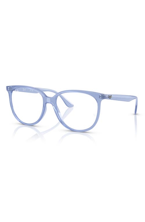 Ray Ban Ray-ban 52mm Square Optical Glasses In Blue