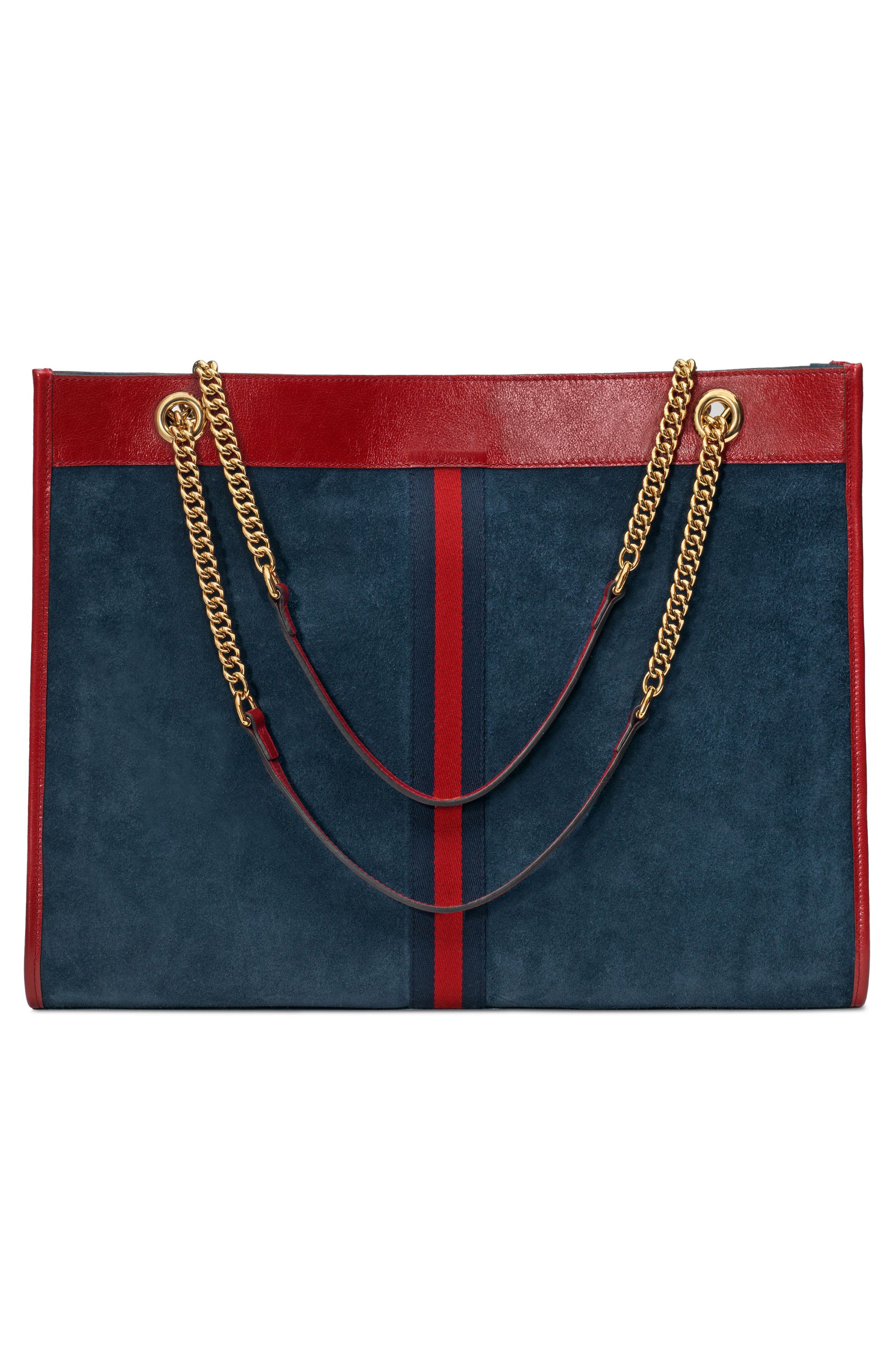 Gucci Large Rajah Suede Tote, Alternate, color, 