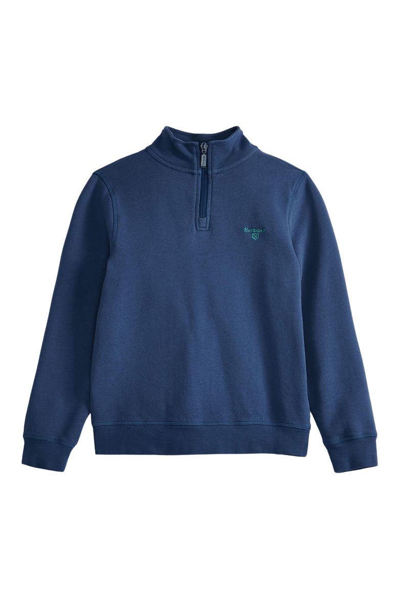 Kids' Myles Quarter Zip Sweatshirt, Main, color, DARK DENIM