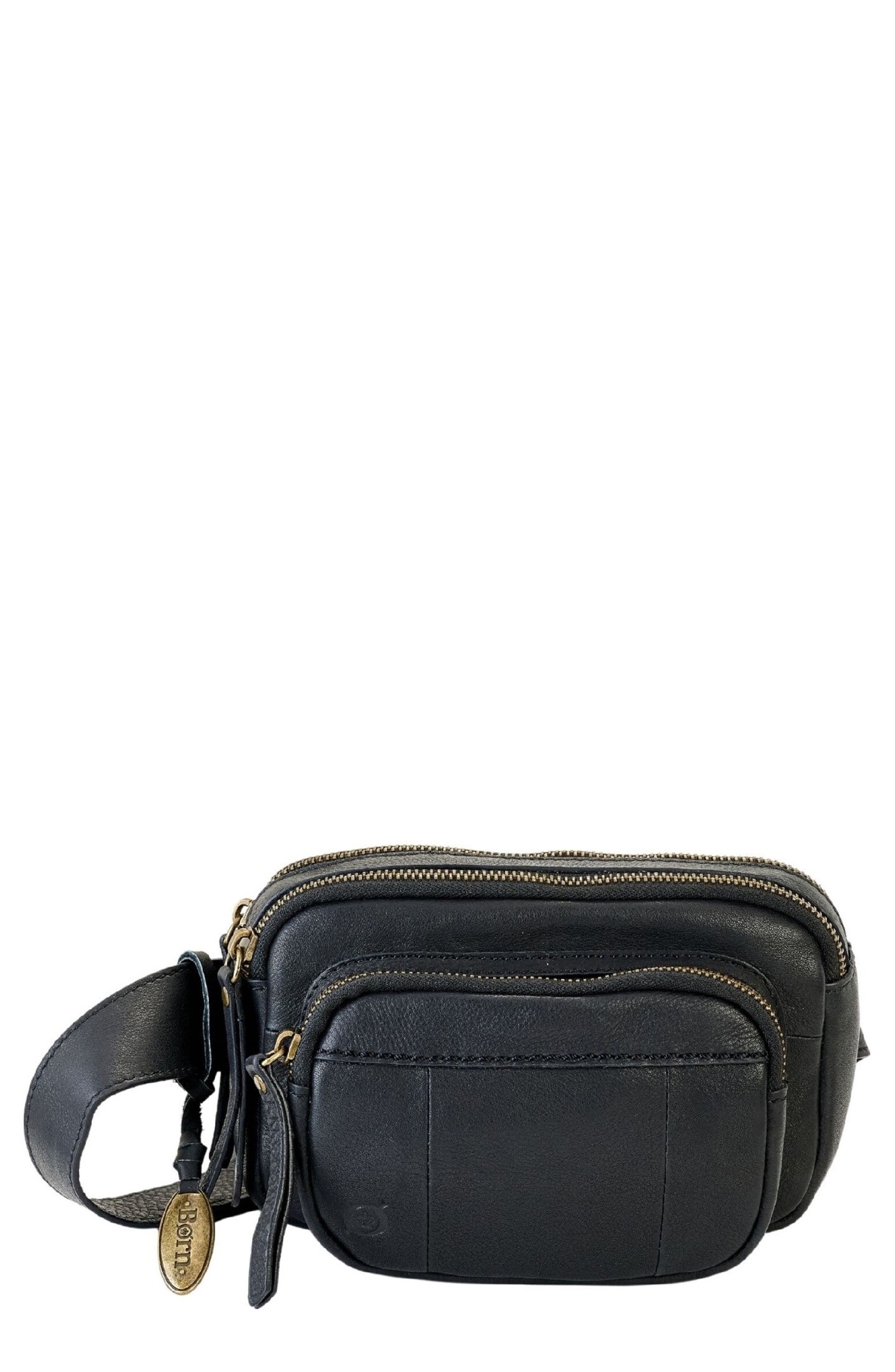 Børn Leather Belt Bag, Main, color, 