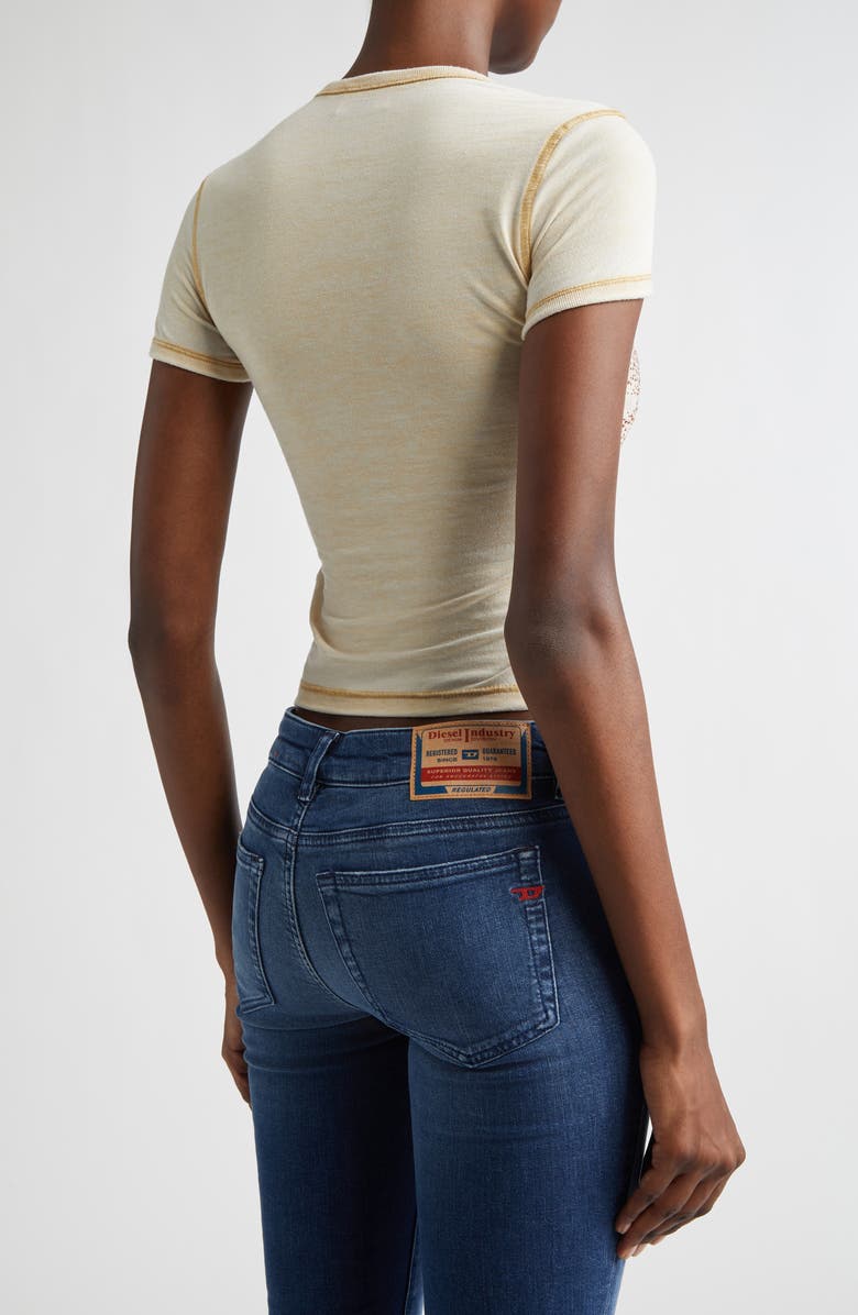 DIESEL<sup>®</sup> T-Uncuties Rhinestone Embellished Graphic T-Shirt, Alternate, color, Latte