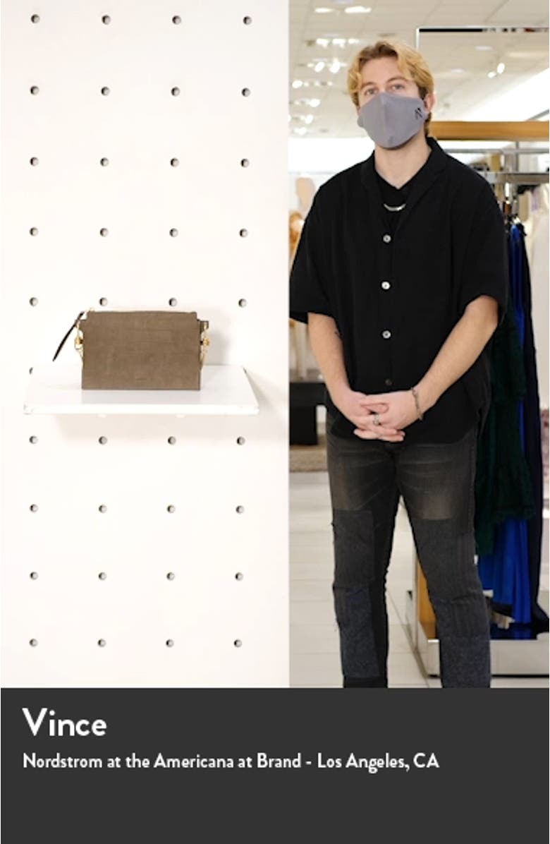 Fletcher Croc Embossed Leather Crossbody Bag, sales video thumbnail