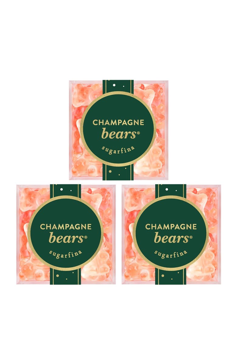 sugarfina Champagne Bears Set of 3 Candy Cubes, Main, color, Multi