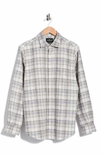 Yarn Dyed Plaid Sports Fit Cotton Button-Up Shirt