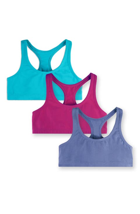 Organic Cotton Girls Sports Bras 3-pk