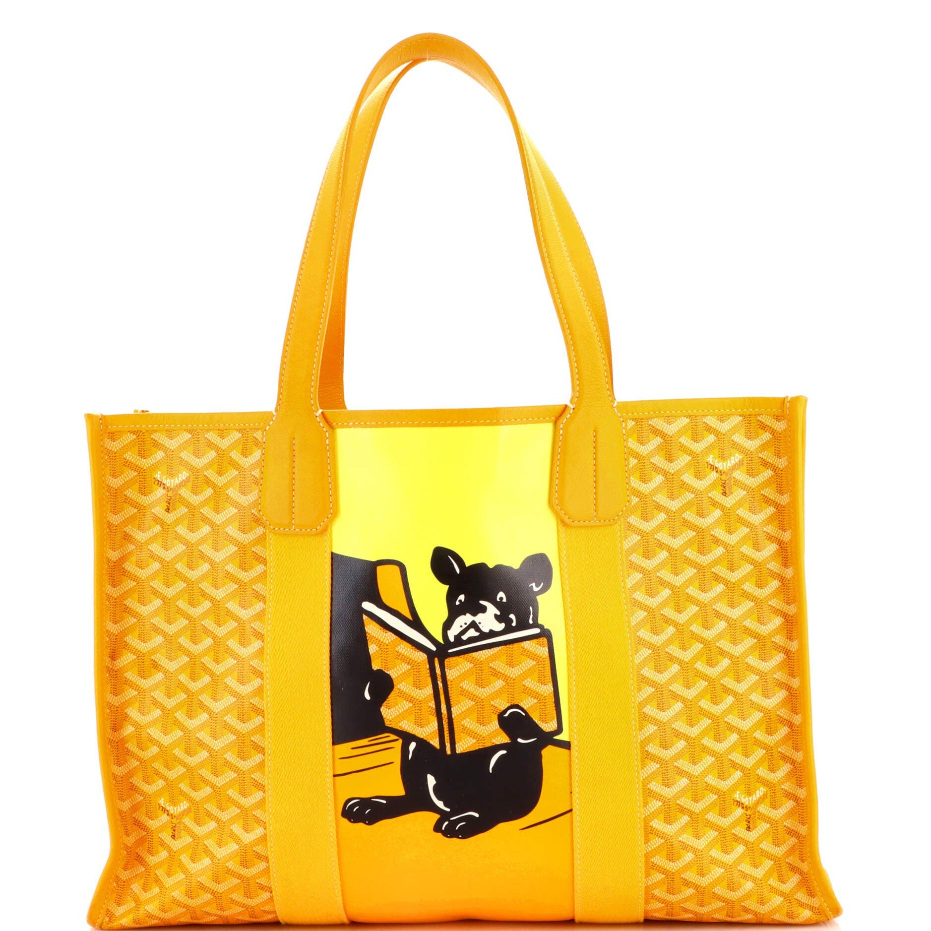 Villette Tote Printed Coated Canvas MM, Main, color, Yellow