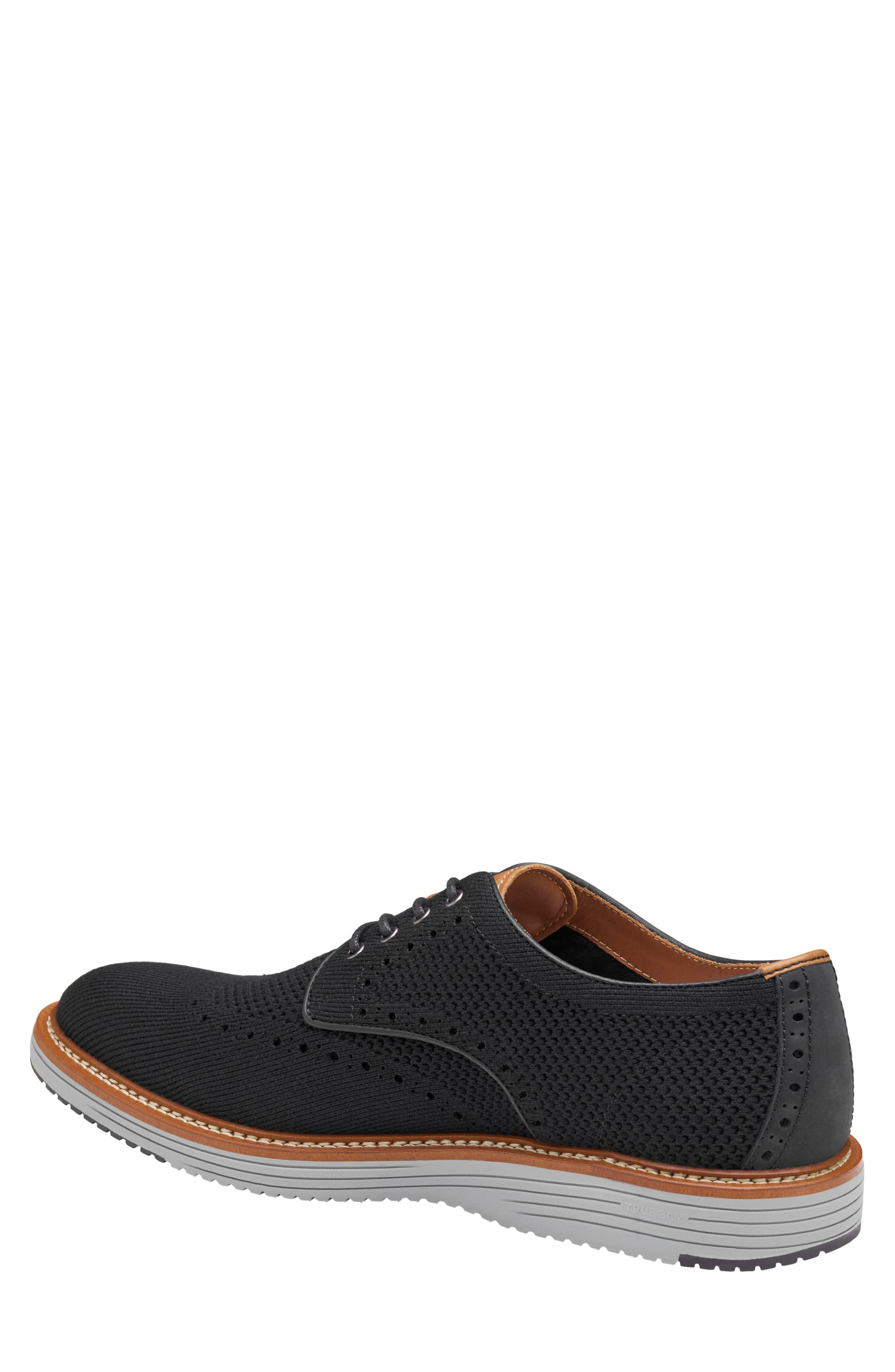 Johnston & Murphy Upton Knit Wingtip, Alternate, color, Black