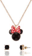 Disney Minnie Mouse Red Bow Jewelry Set