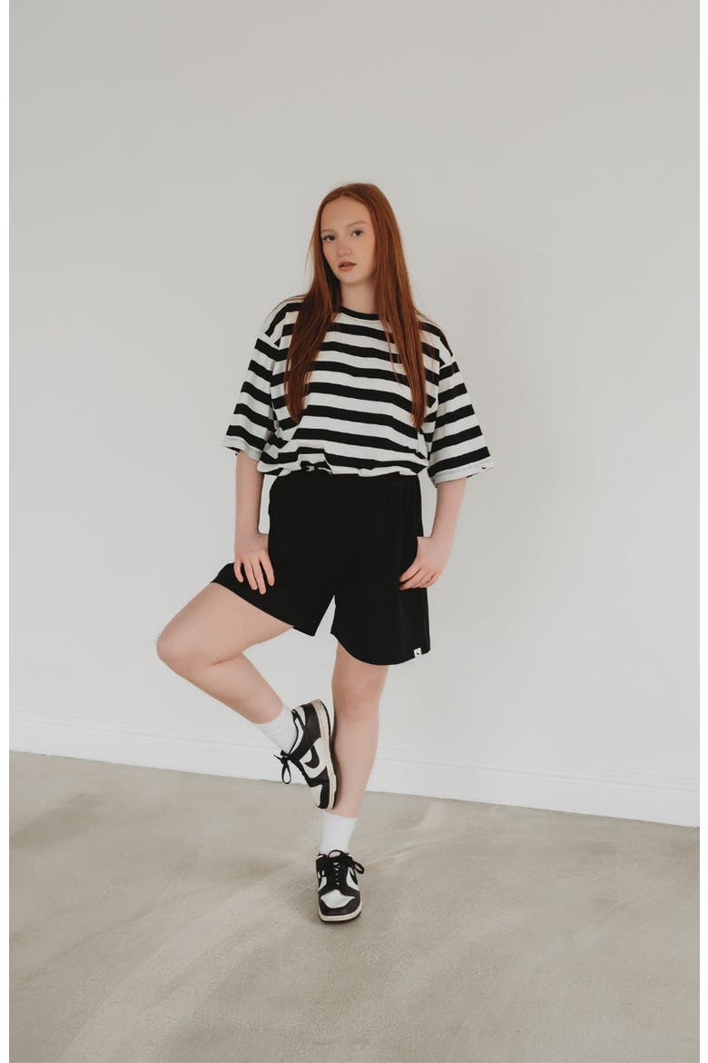 Organic Cotton Audrey Shorts, Alternate, color, Black