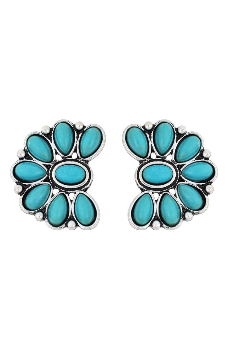 Panacea Western Turquoise Earrings, Main, color, Turquoise