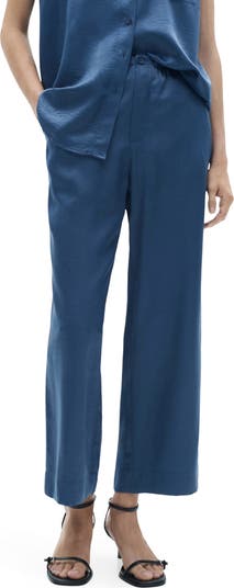 MANGO Crop Satin Pants | Nordstrom