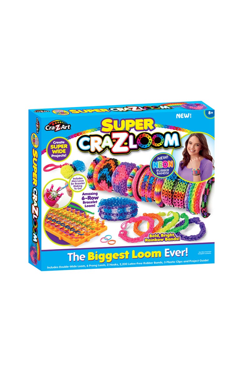 Cra-Z-Loom Diy Bracelet Loom Kit 2200 Latex Free Color Bands, Main, color, Multicolored