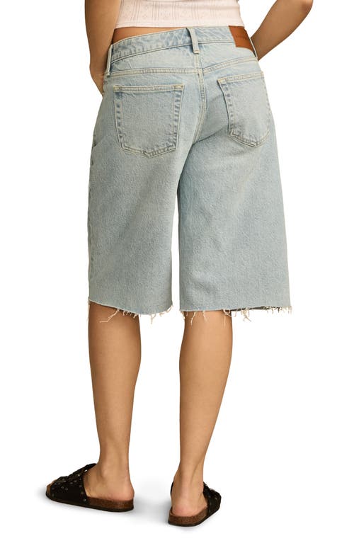 LUCKY BRAND LUCKY BRAND RAW HEM LOW RISE BAGGY DENIM SHORTS