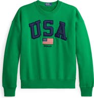 Polo Ralph Lauren Vintage Fit Flag Fleece Crewneck Sweatshirt