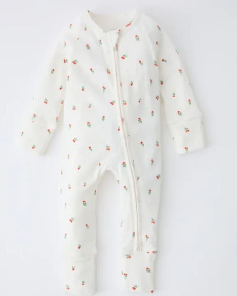 Pointelle Baby Zipper Pajama
