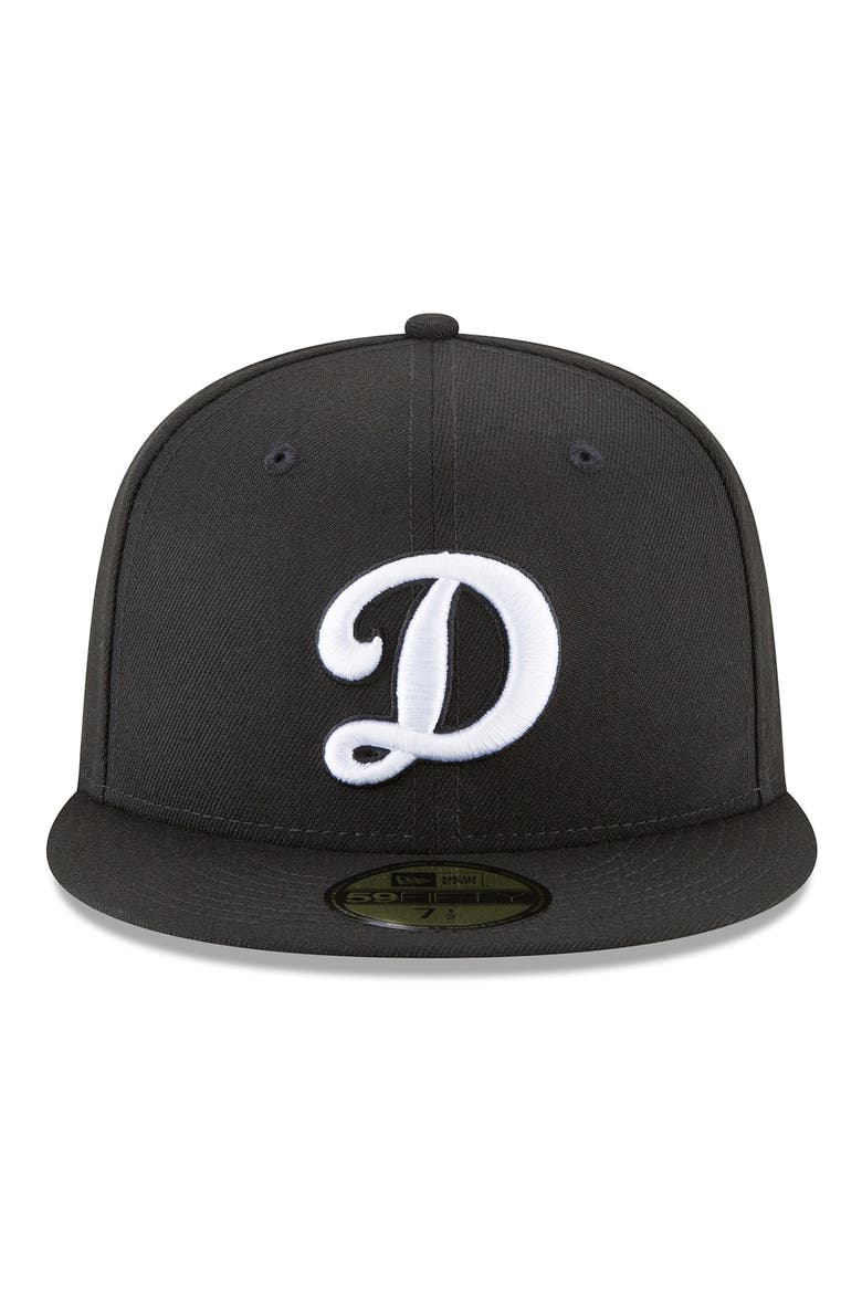 Men's New Era Black Los Angeles Dodgers 59FIFTY Fitted Hat, Alternate, color, BLACK