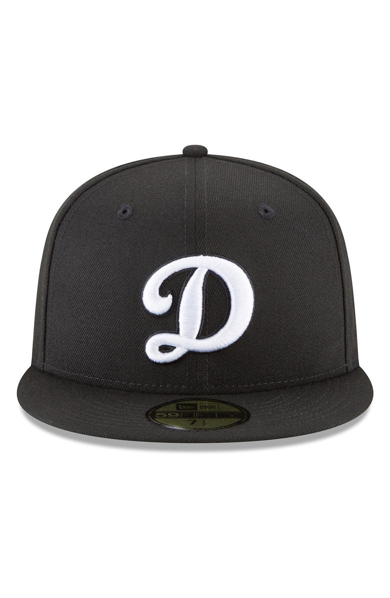 New Era Men's New Era Black Los Angeles Dodgers 59FIFTY Fitted Hat, Alternate, color, Black