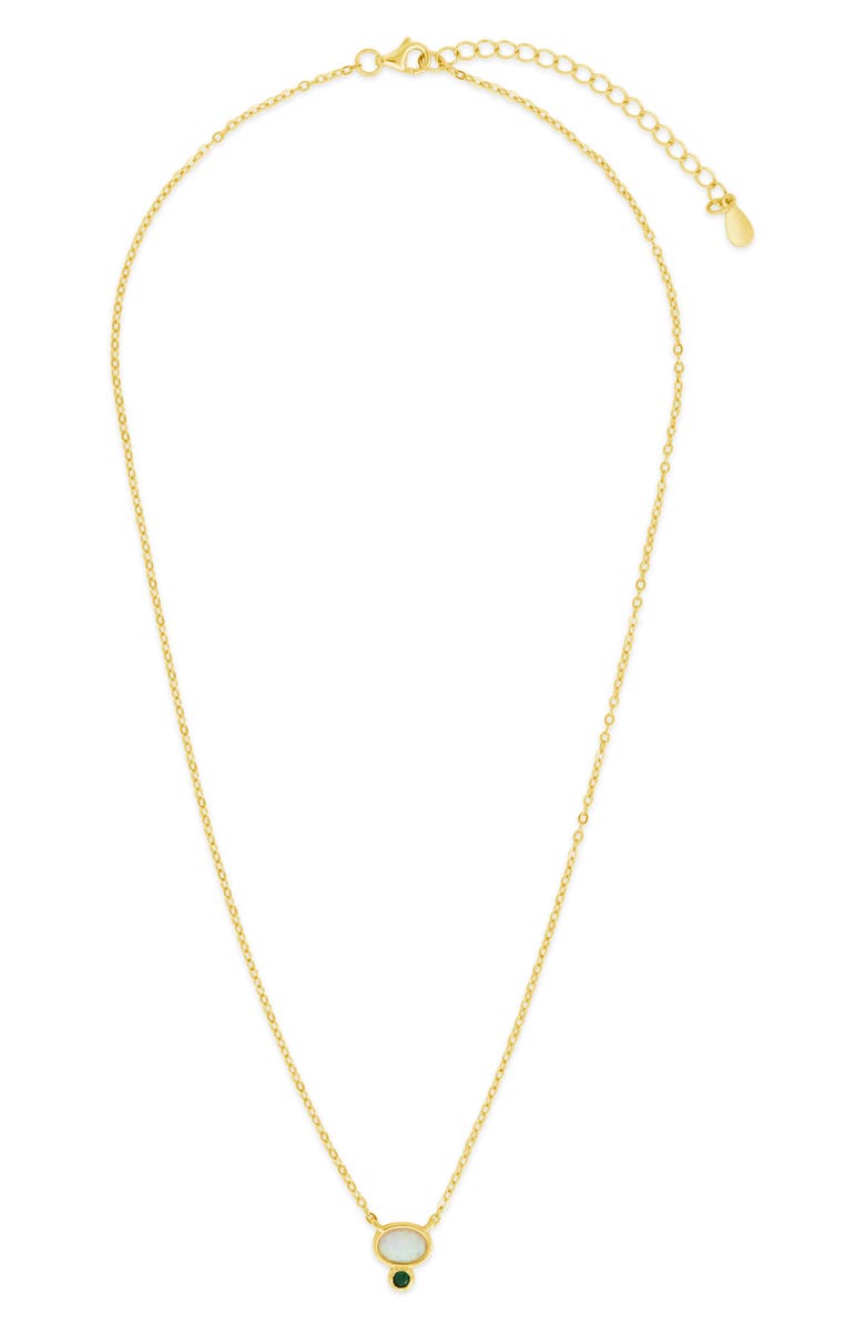 Sterling Forever Lana Opal & Crystal Pendant Necklace, Main, color, Gold