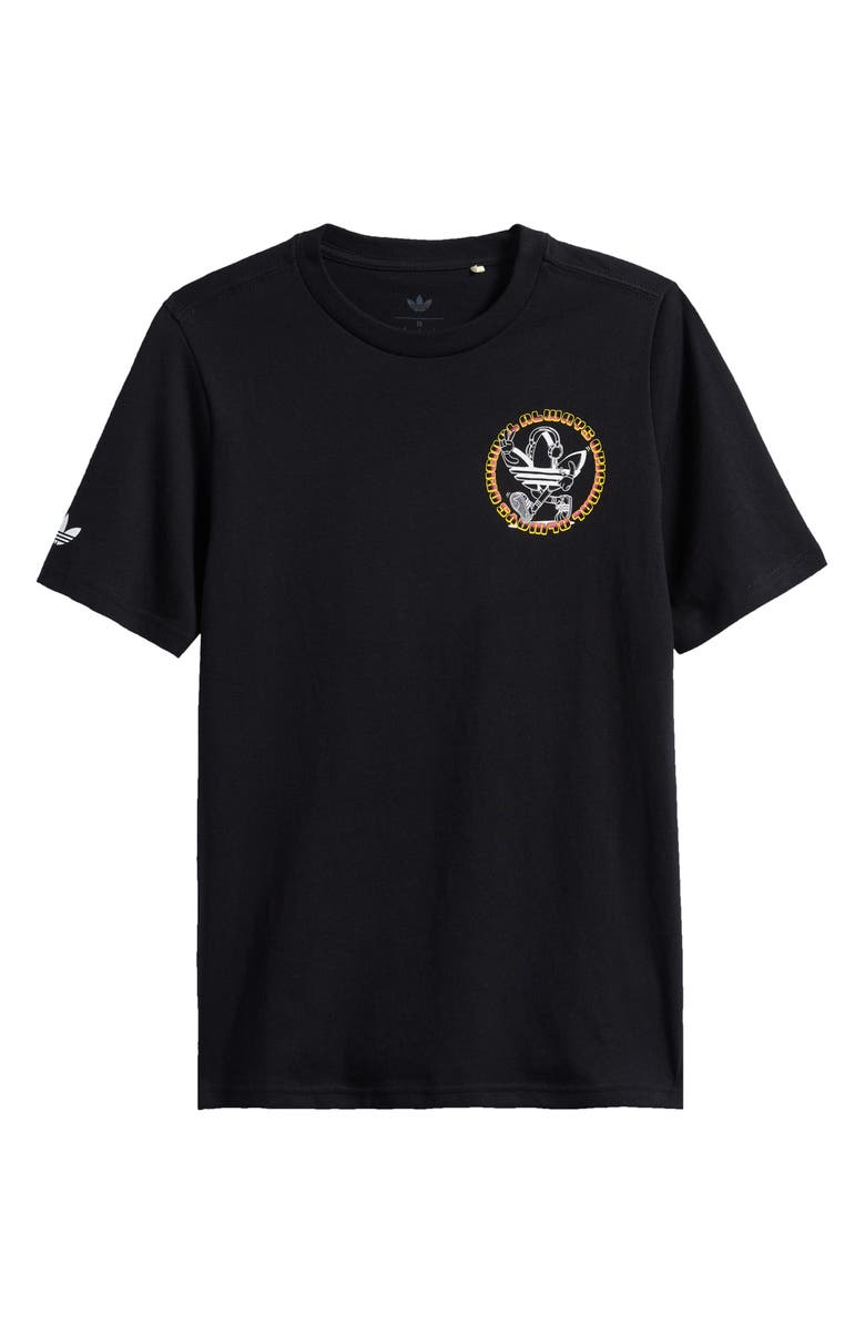 adidas Kids' Cotton Graphic T-Shirt, Main, color, Black