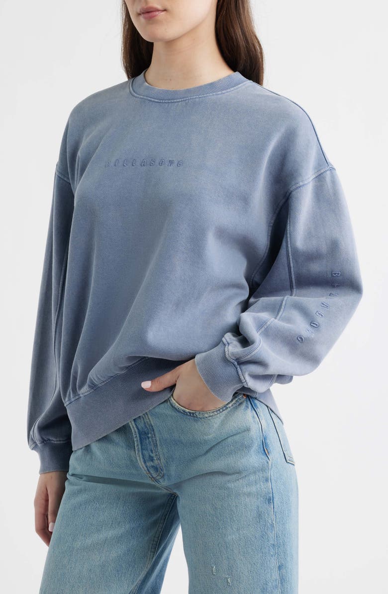 Billabong Kendal Saltwashed Fleece Sweatshirt, Alternate, color, Stone Blue