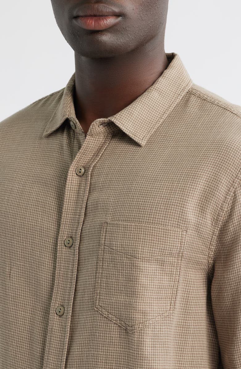 Rails Wyatt Microcheck Cotton Button-Up Shirt, Alternate, color, Cedar Houndstooth