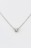 Mint & Lily Classic Bezel Set Solitaire Necklace