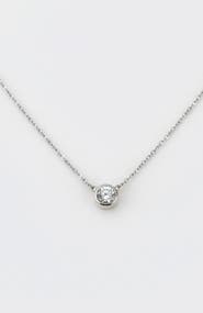Mint & Lily Classic Bezel Set Solitaire Necklace