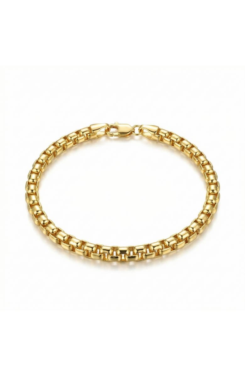 Bliss Diamond 14k Gold Filled 3.5-mm Round Box Link Chain Bracelet, Main, color, 14K Yellow Gold
