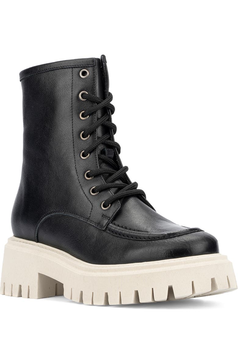Aquatalia Platform Combat Boot, Main, color,
