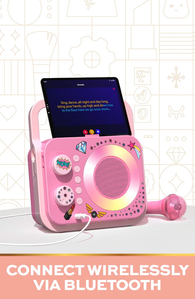 FAO Schwarz Portable Karaoke Station, Alternate, color, Light/ Pastel Pink