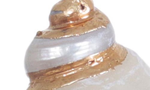 Adornia 14k Gold Plated Golden Shell Pendant Necklace In White