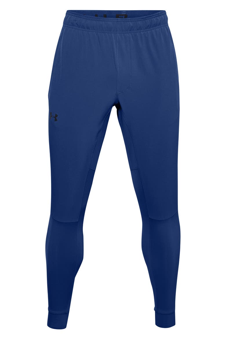 Hybrid Water Repellent Performance Training Pants, Alternate, color, AMERICAN BLUE/ BLACK