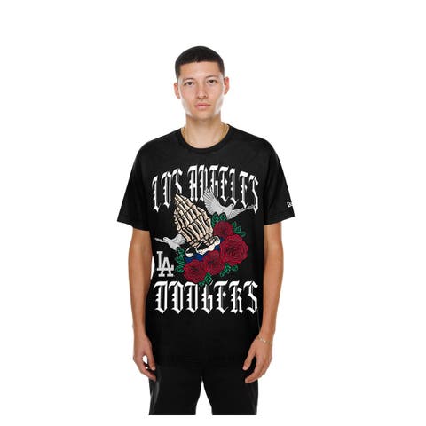 Men's New Era Black Los Angeles Dodgers Lifestyle Blessed Aesthetic T-Shirt