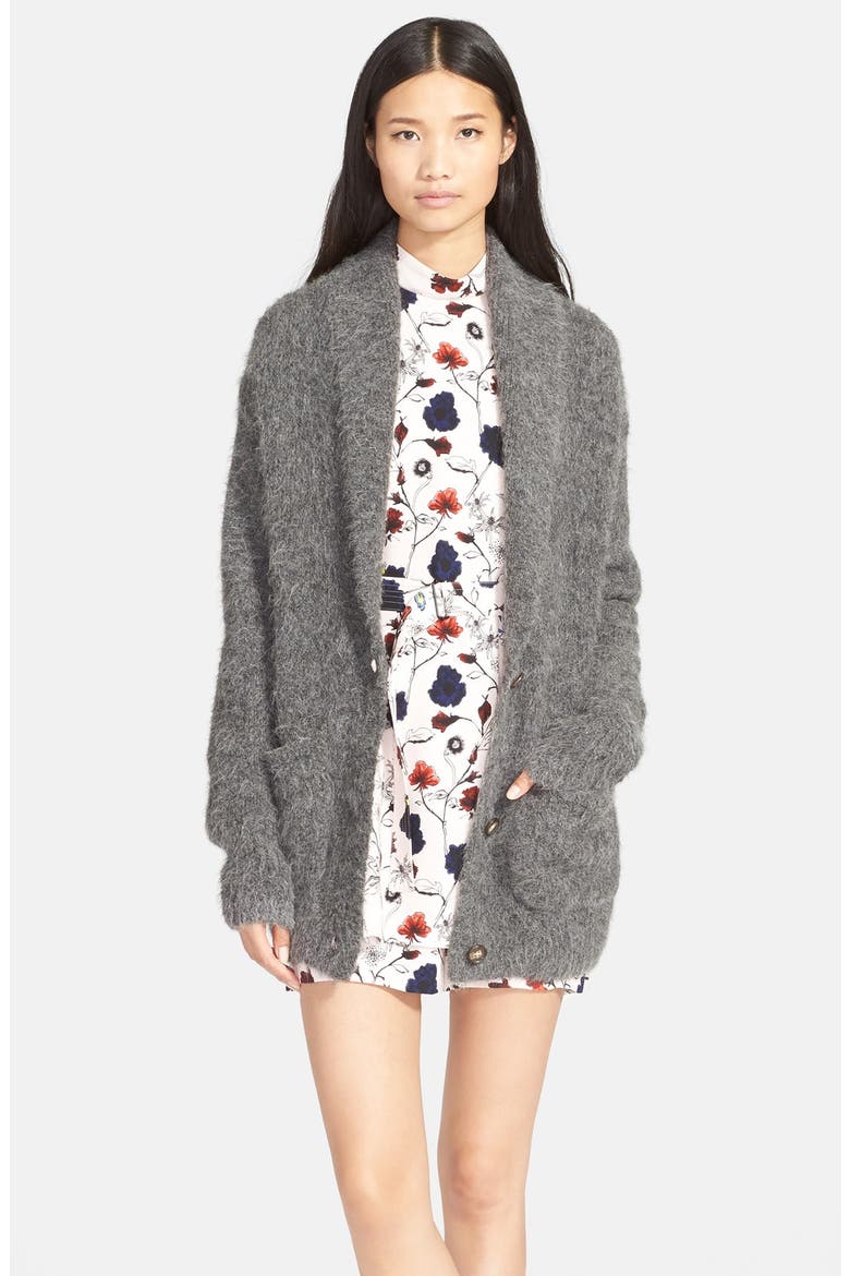 'John' Alpaca Blend Cardigan, Main, color, HEATHER GREY