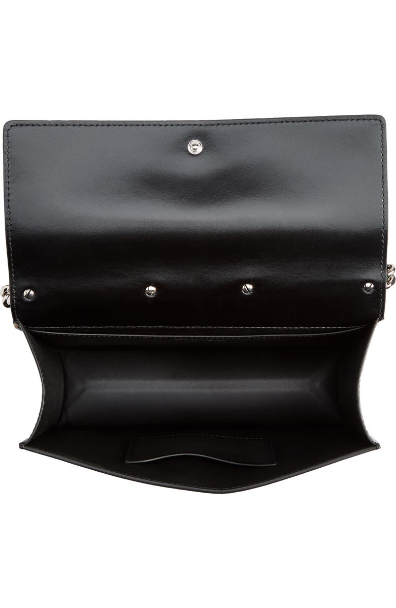 McQueen Slash Cutout Knuckle Denim Crossbody Bag, Alternate, color,