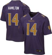Nike Youth Nike Kyle Hamilton Purple Baltimore Ravens Alternate 2 Game Jersey