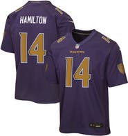 Nike Youth Nike Kyle Hamilton Purple Baltimore Ravens Alternate 2 Game Jersey