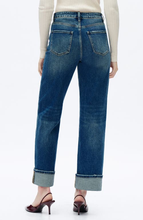 Bayeas High Waist Relaxed Straight Leg Jeans In Blue