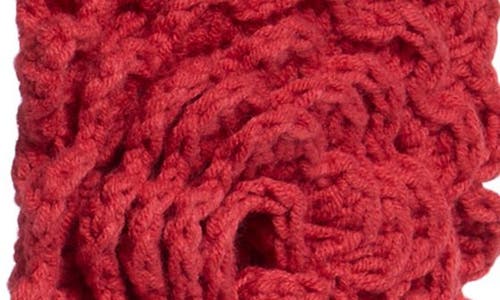 Damson Madder Wool Crochet Earmuffs In Red